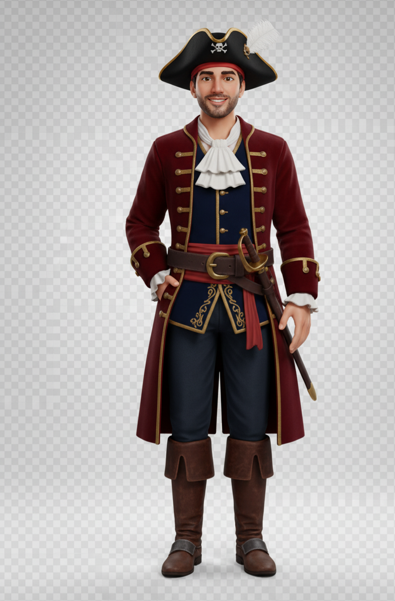 Avatar pirata con fondo