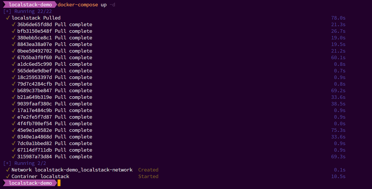 Docker Compose levantando LocalStack